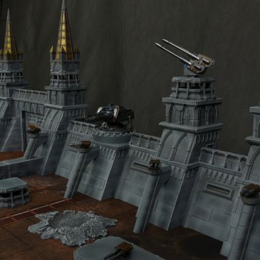 Extended Fortress Walls Set - WargameTerrainFactory - Miniatures War Game Terrain & Scenery