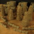 Warhammer 40k terrain desert city rocks low walls 2